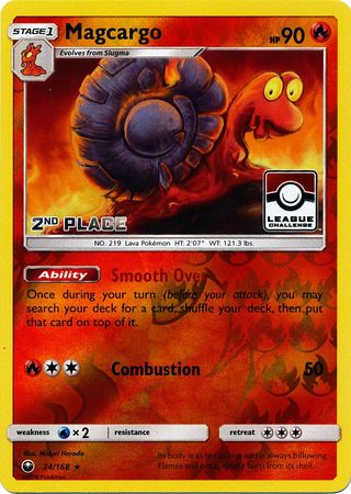 Magcargo (24/168) (League Promo 2nd Place) [Sun & Moon: Celestial Storm] | North Game Den