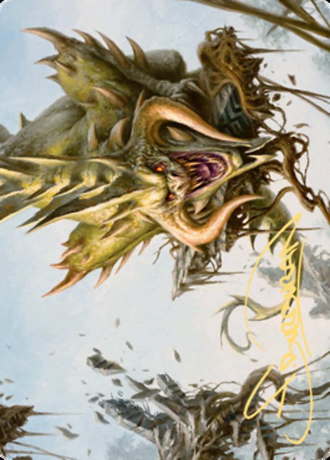 Canopy Baloth Art Card (Gold-Stamped Signature) [Zendikar Rising Art Series] | North Game Den