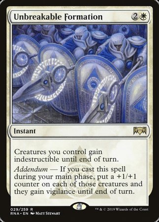 Unbreakable Formation [Ravnica Allegiance] | North Game Den