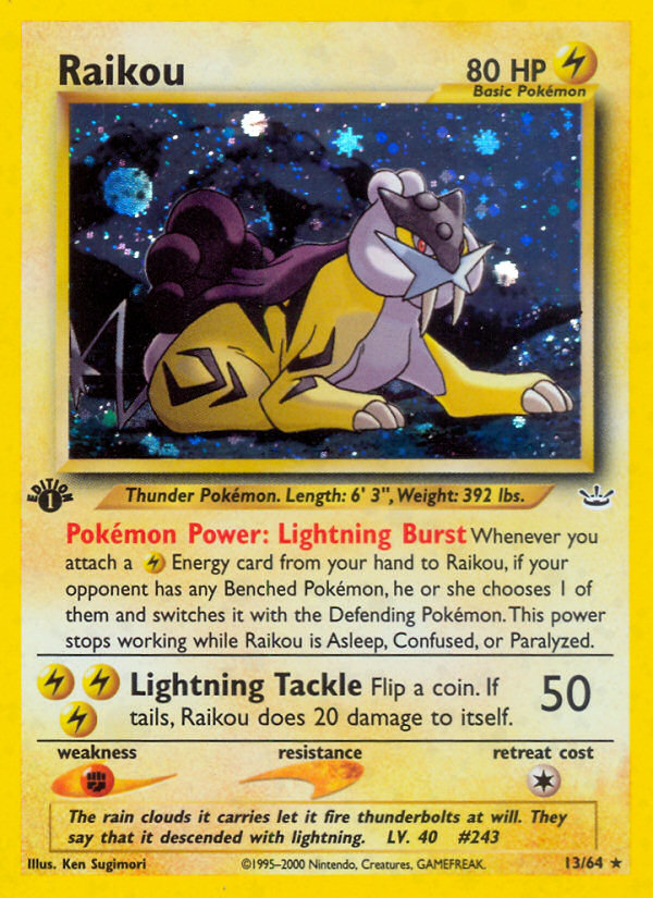 Raikou (13/64) [Neo Revelation 1st Edition] | North Game Den