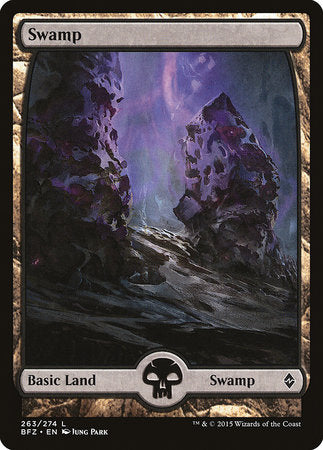 Swamp (263) - Full Art [Battle for Zendikar] | North Game Den