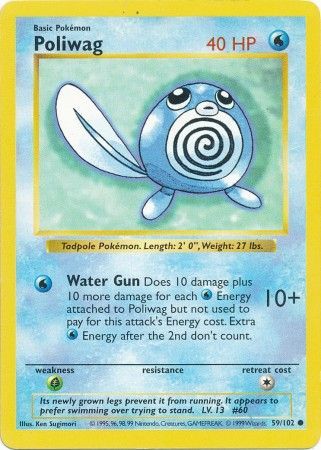 Poliwag (59/102) [Base Set Shadowless Unlimited] | North Game Den