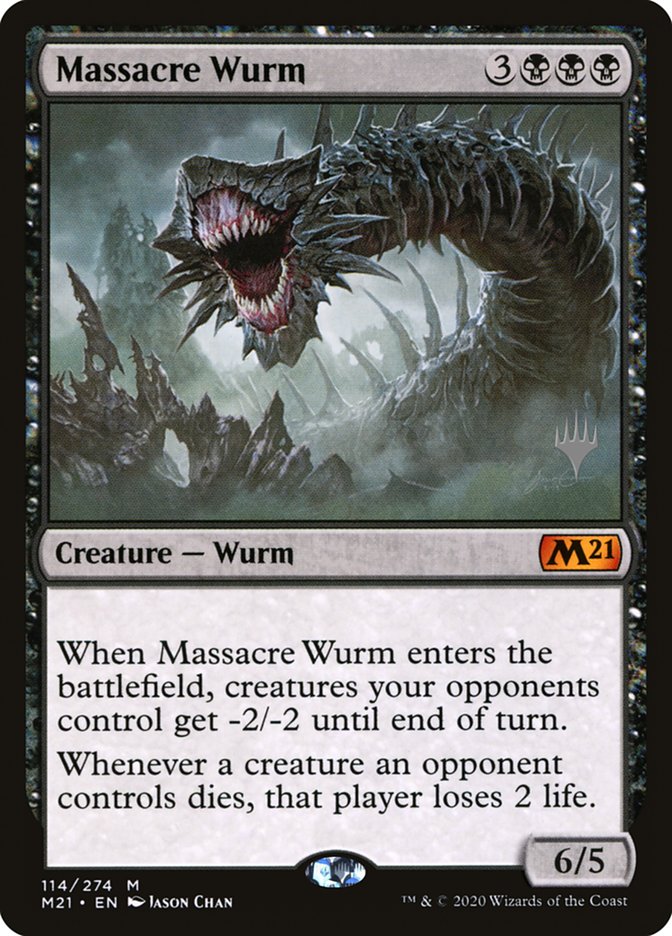 Massacre Wurm (Promo Pack) [Core Set 2021 Promos] | North Game Den