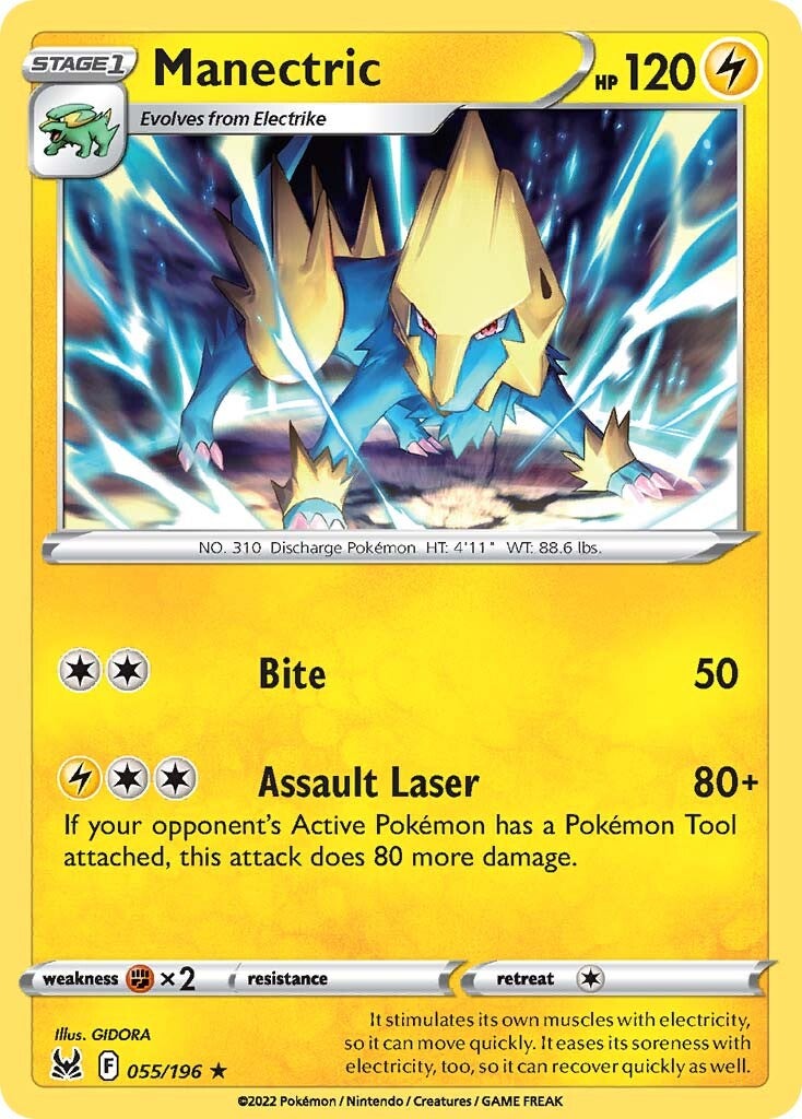 Manectric (055/196) [Sword & Shield: Lost Origin] | North Game Den