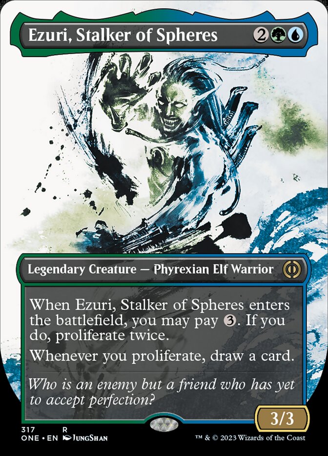 Ezuri, Stalker of Spheres (Borderless Ichor) [Phyrexia: All Will Be One] | North Game Den