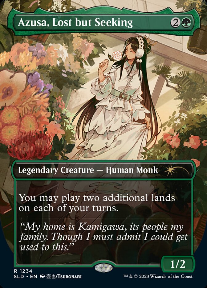 Azusa, Lost but Seeking (Borderless) [Secret Lair Drop Series] | North Game Den