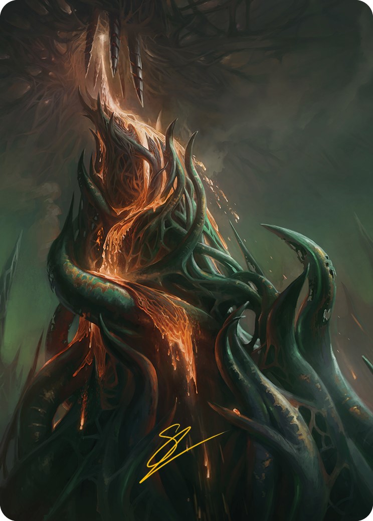 Copperline Gorge Art Card (Gold-Stamped Signature) [Phyrexia: All Will Be One Art Series] | North Game Den