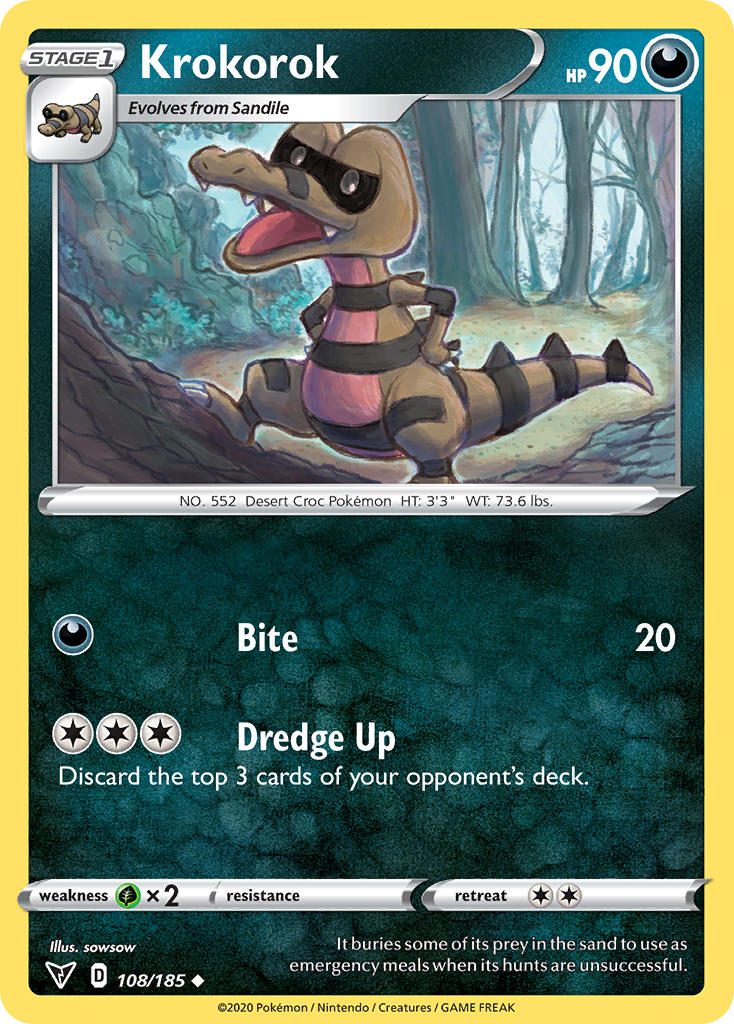 Krokorok (108/185) [Sword & Shield: Vivid Voltage] | North Game Den