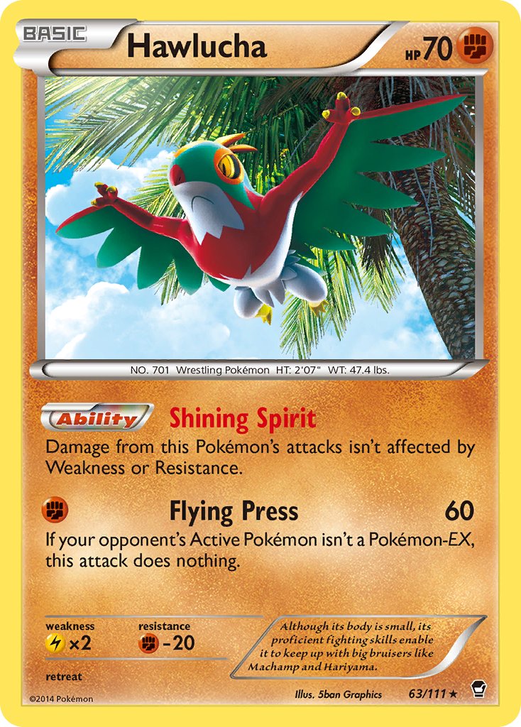 Hawlucha (63/111) (Cosmos Holo) (Blister Exclusive) [XY: Furious Fists] | North Game Den
