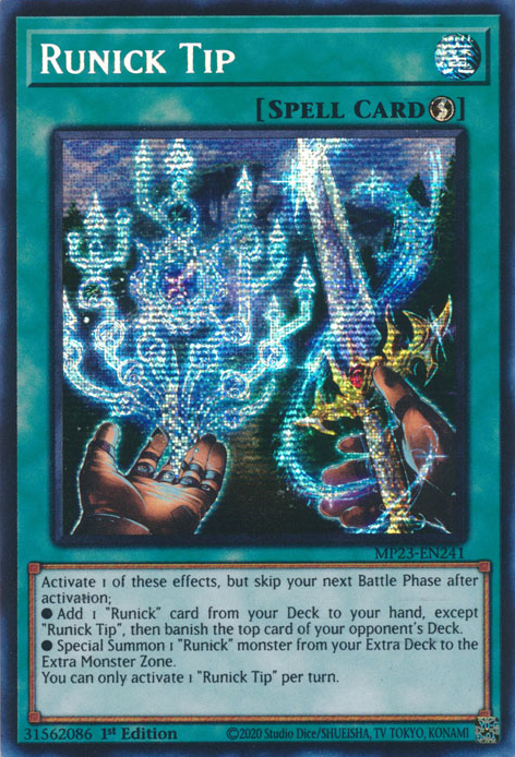 Runick Tip [MP23-EN241] Prismatic Secret Rare | North Game Den