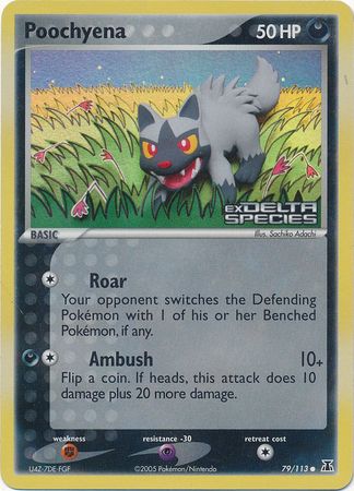 Poochyena (79/113) (Stamped) [EX: Delta Species] | North Game Den