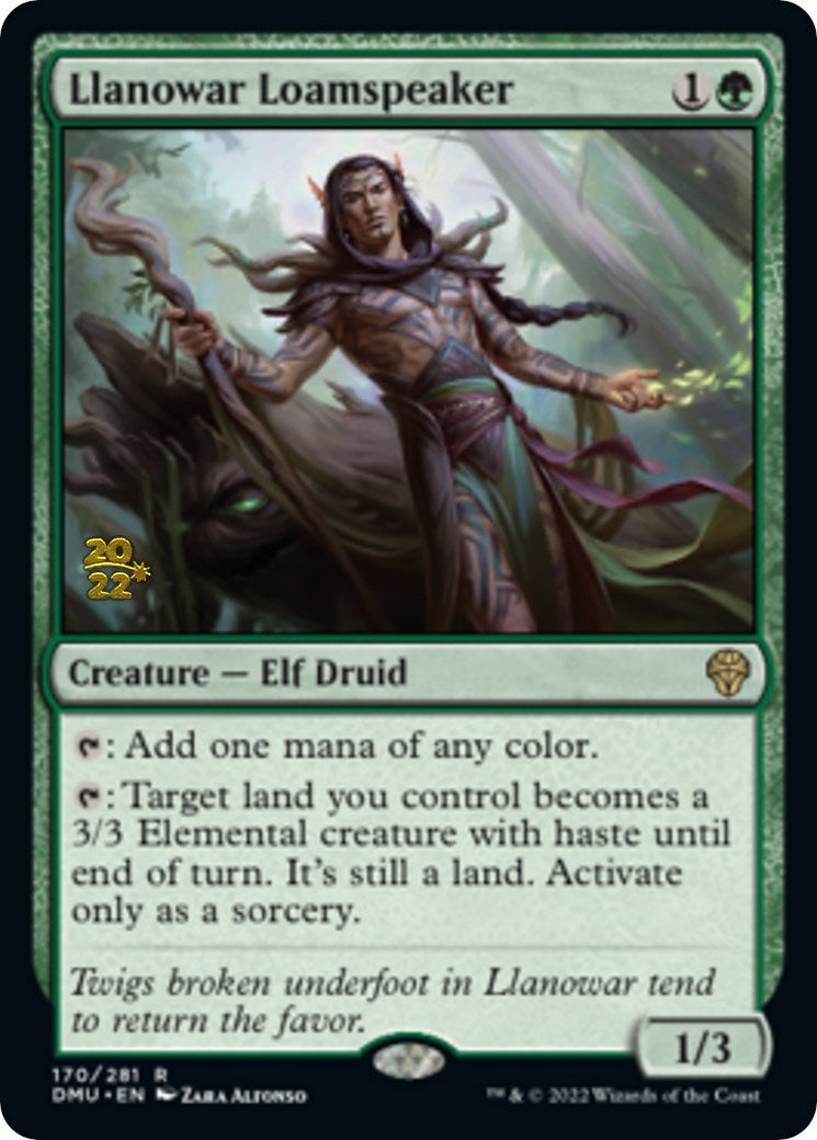 Llanowar Loamspeaker [Dominaria United Prerelease Promos] | North Game Den
