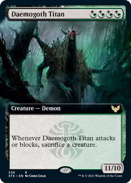 Daemogoth Titan (Extended) [Strixhaven: School of Mages] | North Game Den