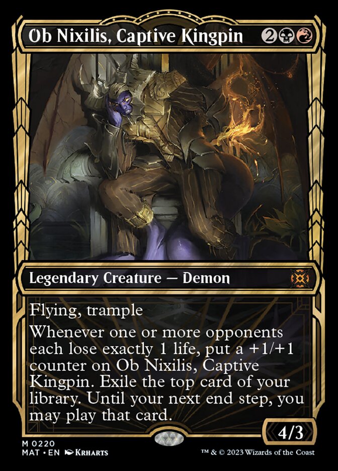 Ob Nixilis, Captive Kingpin (Showcase Halo Foil) [March of the Machine: The Aftermath] | North Game Den