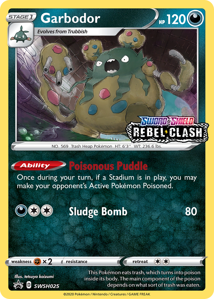 Garbodor (SWSH025) (Prerelease Promo) [Sword & Shield: Black Star Promos] | North Game Den