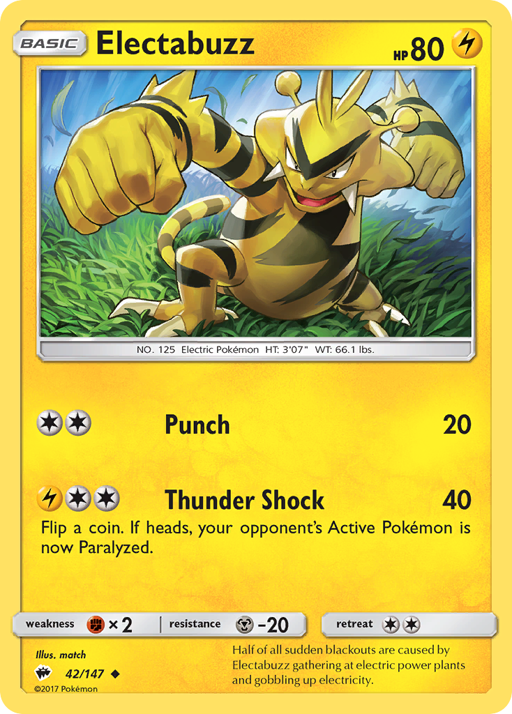 Electabuzz (42/147) [Sun & Moon: Burning Shadows] | North Game Den
