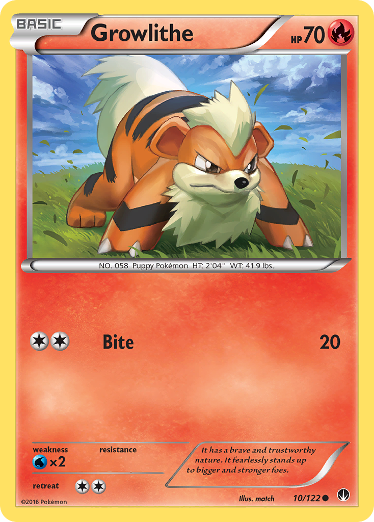 Growlithe (10/122) [XY: BREAKpoint] | North Game Den