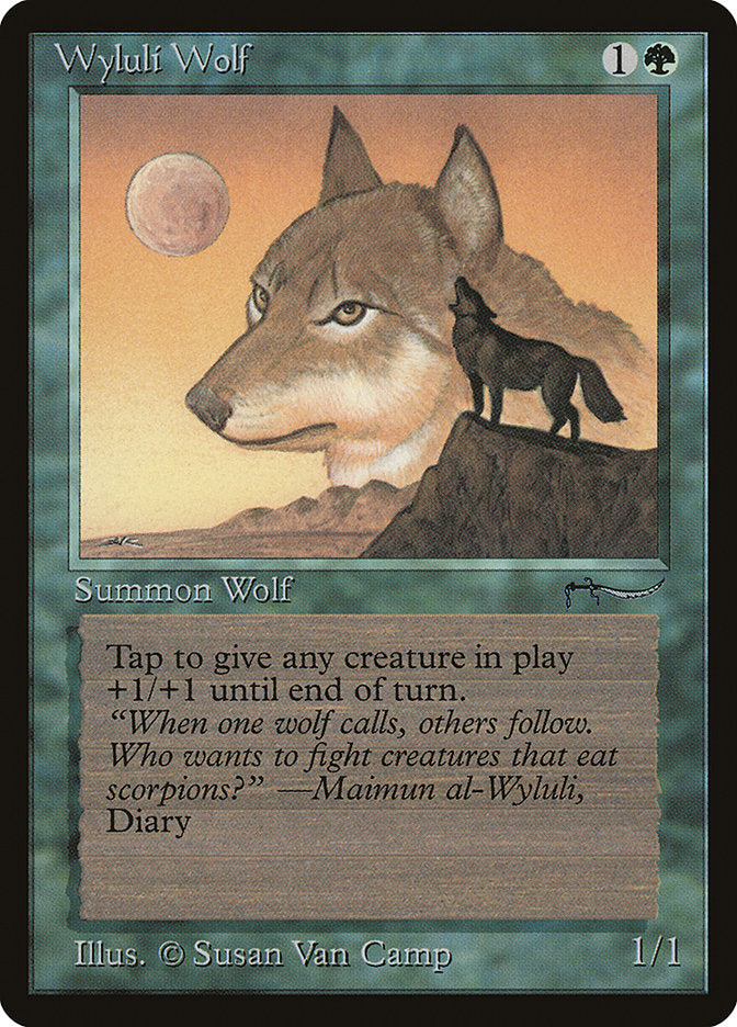 Wyluli Wolf (Light Mana Cost) [Arabian Nights] | North Game Den