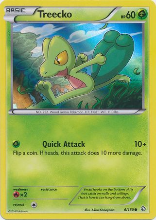 Treecko (6/160) (Sheen Holo) [XY: Primal Clash] | North Game Den
