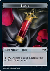 Blood // Human Soldier Double-sided Token [Innistrad: Crimson Vow Tokens] | North Game Den