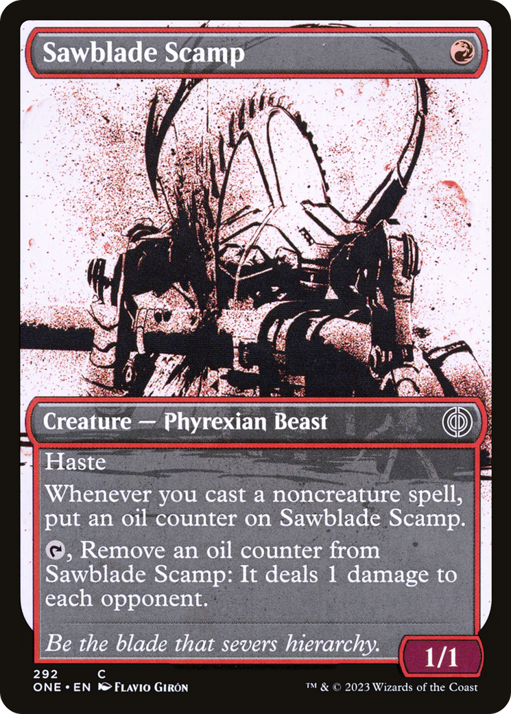 Sawblade Scamp (Showcase Ichor) [Phyrexia: All Will Be One] | North Game Den