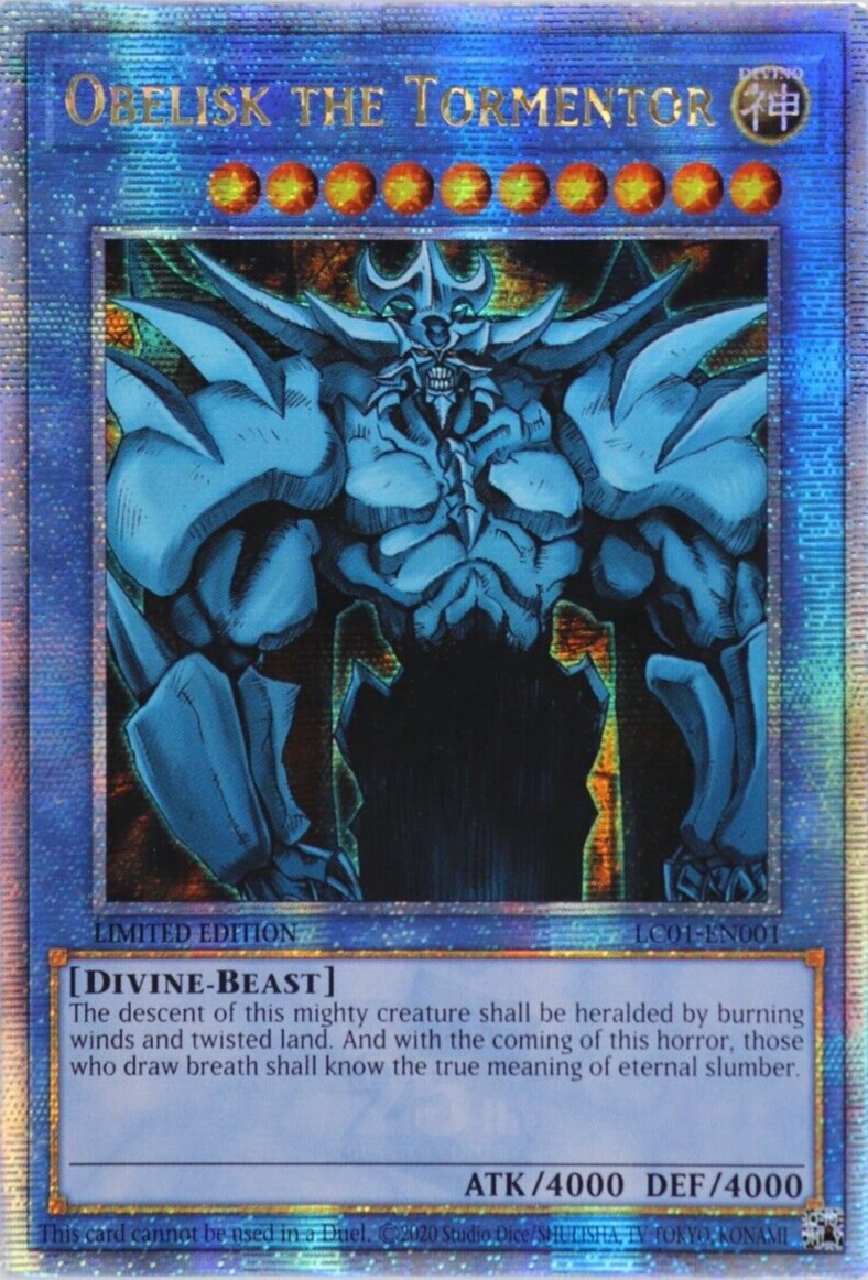 Obelisk the Tormentor (25th Anniversary) [LC01-EN001] Quarter Century Secret Rare | North Game Den