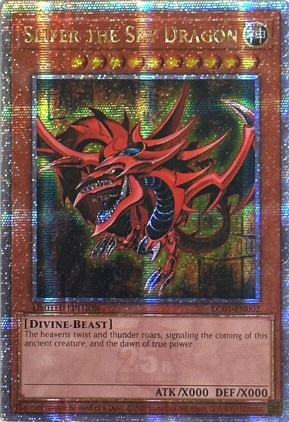 Slifer the Sky Dragon (25th Anniversary) [LC01-EN002] Quarter Century Secret Rare | North Game Den