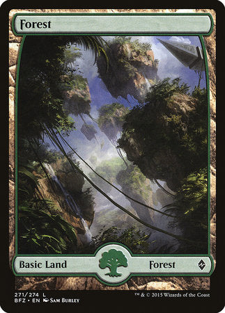 Forest (271) - Full Art [Battle for Zendikar] | North Game Den