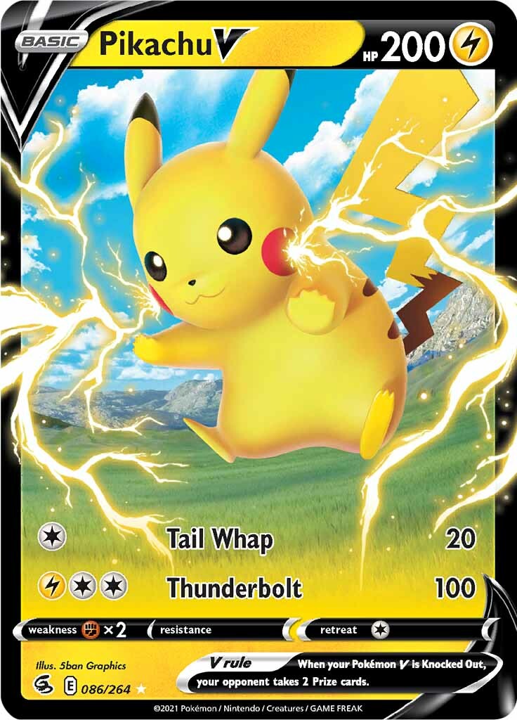 Pikachu V (086/264) [Sword & Shield: Fusion Strike] | North Game Den