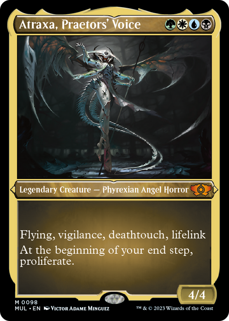 Atraxa, Praetors' Voice (Foil Etched) [Multiverse Legends] | North Game Den