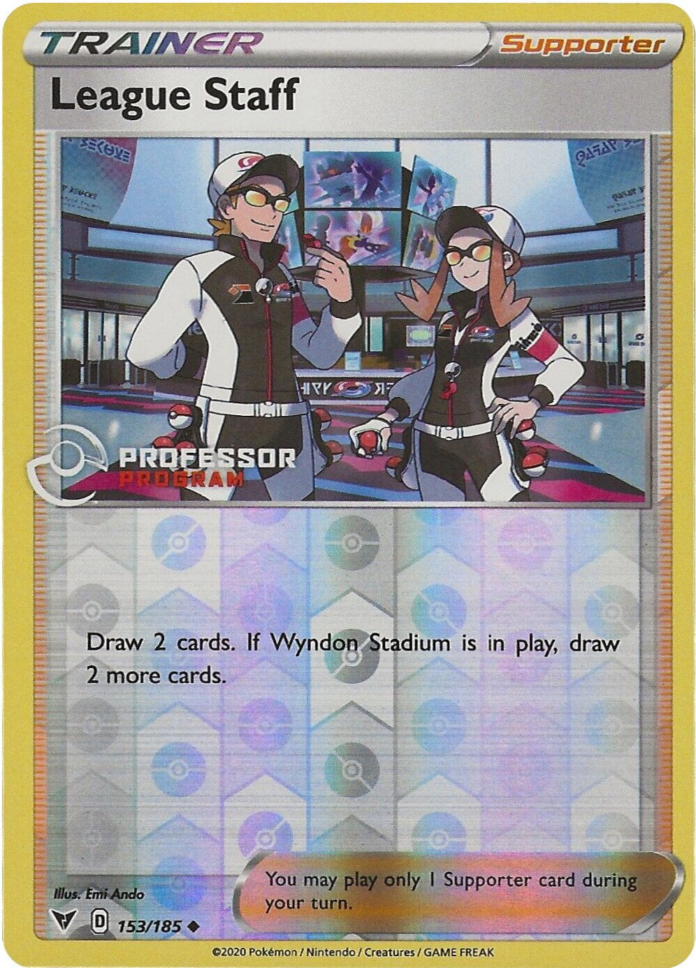 League Staff (153/185) (Professor Program Promo) [Sword & Shield: Vivid Voltage] | North Game Den