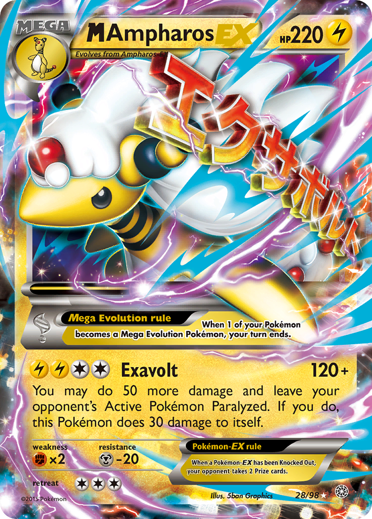 M Ampharos EX (28/98) [XY: Ancient Origins] | North Game Den