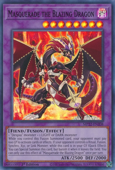 Masquerade the Blazing Dragon [MP22-EN208] Super Rare | North Game Den