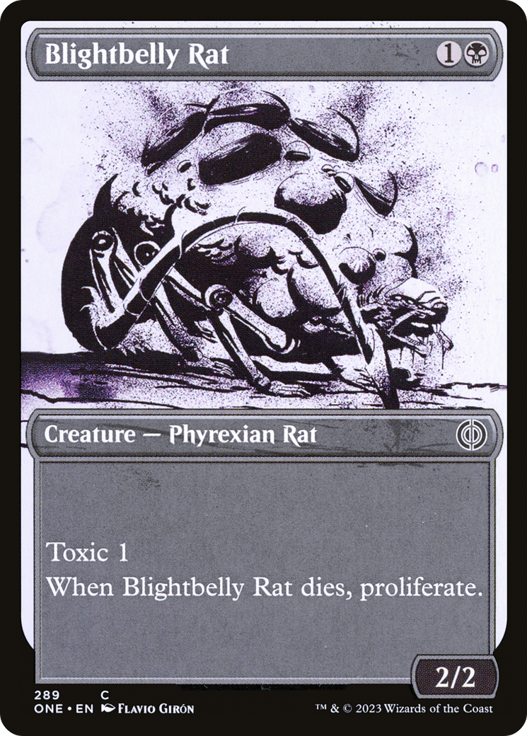 Blightbelly Rat (Showcase Ichor) [Phyrexia: All Will Be One] | North Game Den
