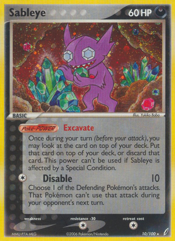 Sableye (10/100) [EX: Crystal Guardians] | North Game Den