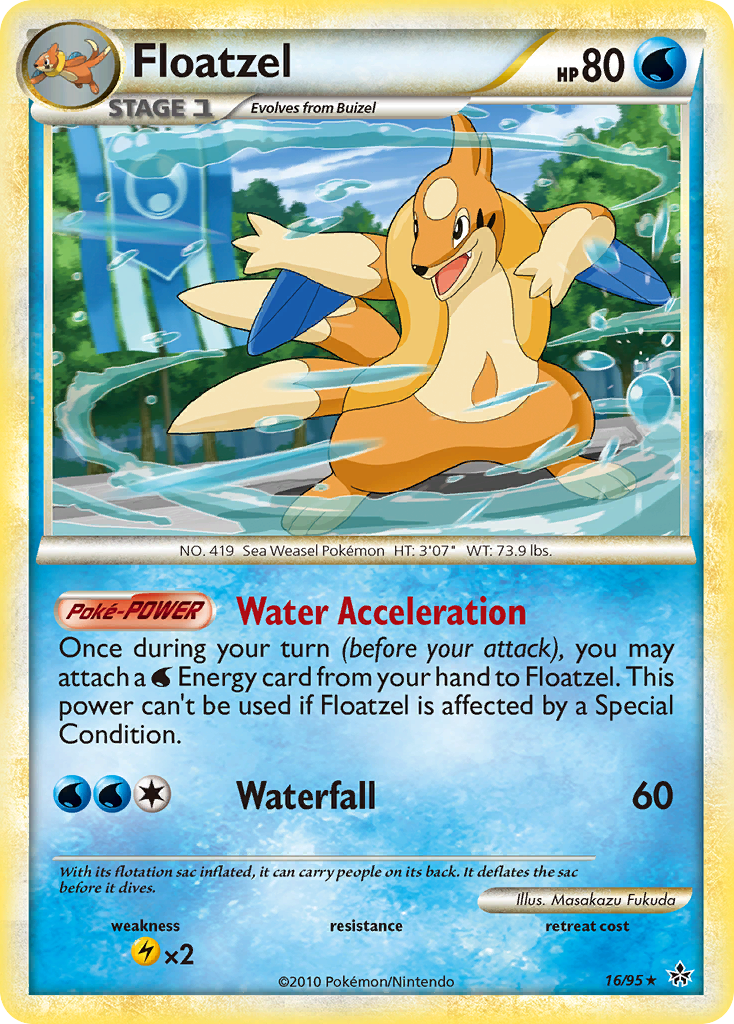 Floatzel (16/95) [HeartGold & SoulSilver: Unleashed] | North Game Den