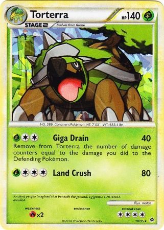 Torterra (10/95) (Cracked Ice Holo) [HeartGold & SoulSilver: Unleashed] | North Game Den