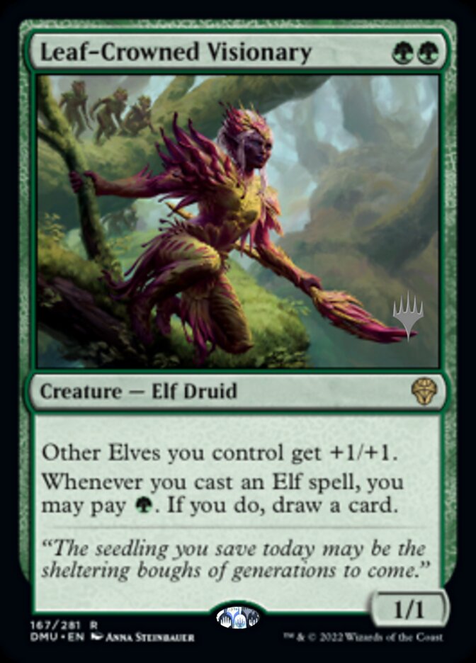 Leaf-Crowned Visionary (Promo Pack) [Dominaria United Promos] | North Game Den