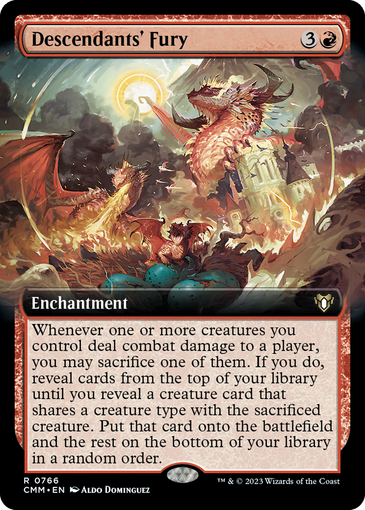 Descendants' Fury (Extended Art) [Commander Masters] | North Game Den