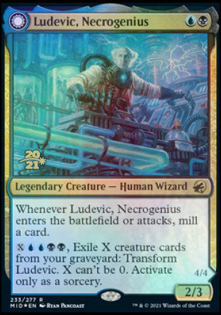 Ludevic, Necrogenius // Olag, Ludevic's Hubris [Innistrad: Midnight Hunt Prerelease Promos] | North Game Den