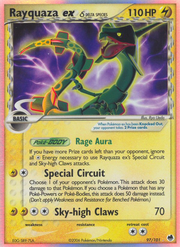 Rayquaza ex (97/101) (Delta Species) [EX: Dragon Frontiers] | North Game Den