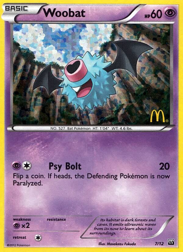 Woobat (7/12) [McDonald's Promos: 2012 Collection] | North Game Den