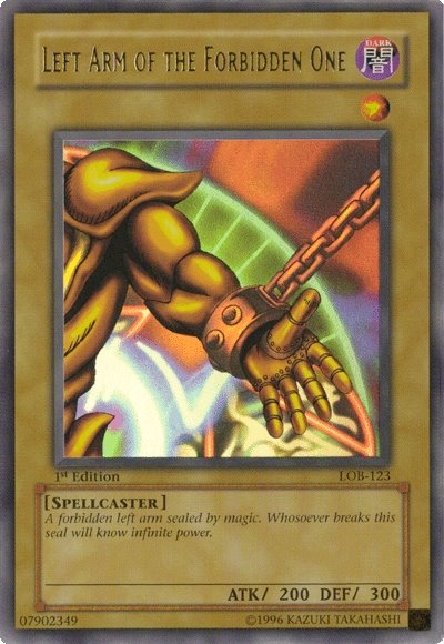 Left Arm of the Forbidden One [LOB-123] Ultra Rare | North Game Den