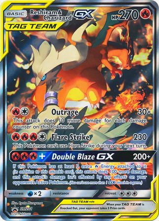 Reshiram & Charizard GX (SM201) (Jumbo Card) [Sun & Moon: Black Star Promos] | North Game Den