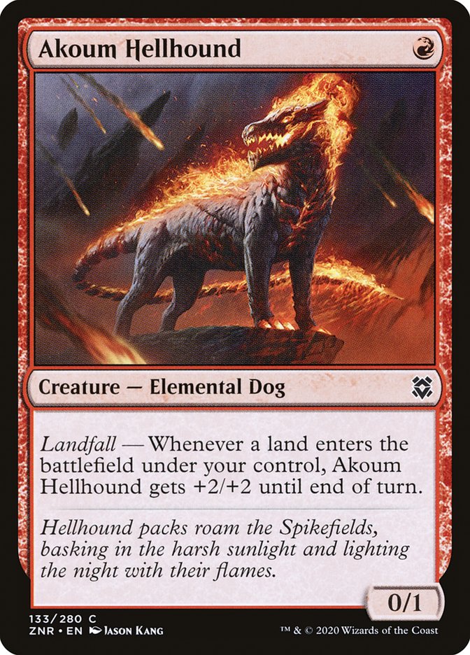 Akoum Hellhound [Zendikar Rising] | North Game Den