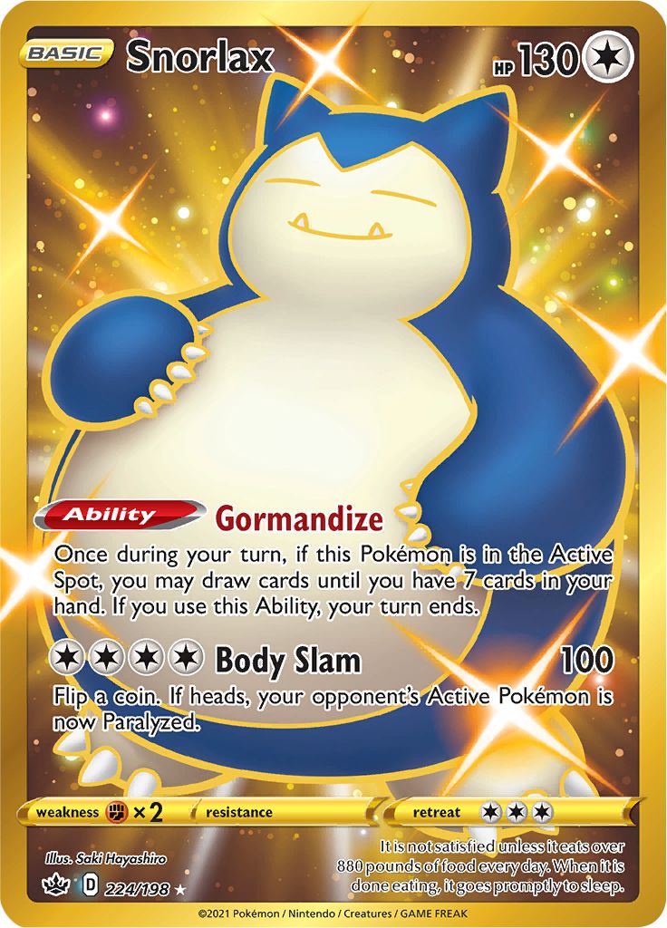 Snorlax (224/198) [Sword & Shield: Chilling Reign] | North Game Den