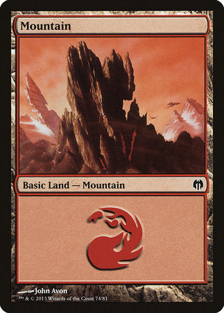 Mountain (74) [Duel Decks: Heroes vs. Monsters] | North Game Den