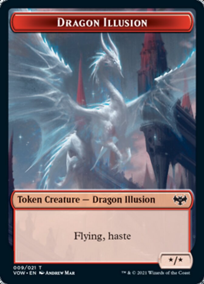 Dragon Illusion Token [Innistrad: Crimson Vow Tokens] | North Game Den