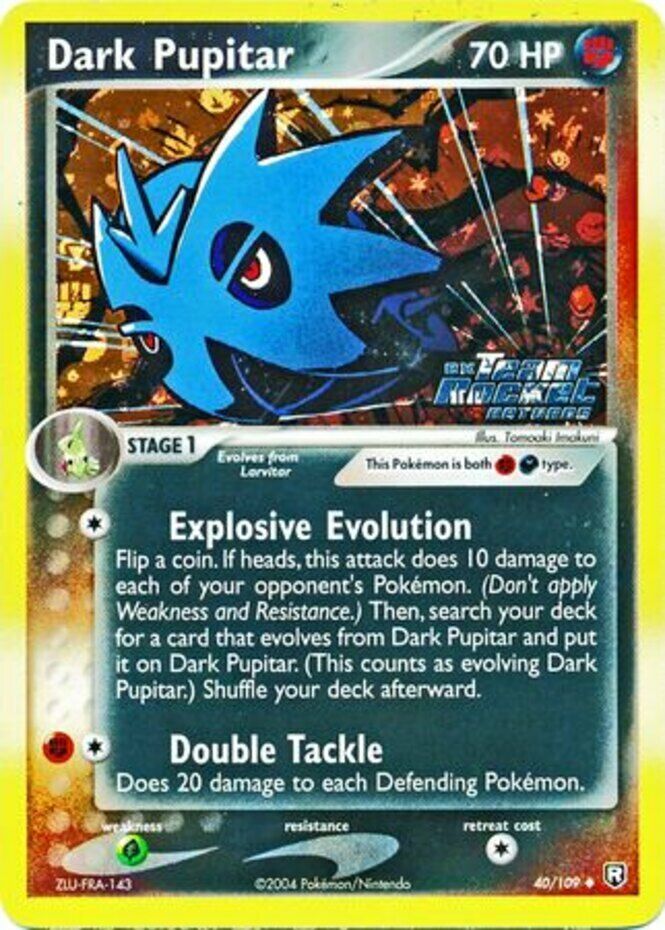 Dark Pupitar (40/109) (Stamped) [EX: Team Rocket Returns] | North Game Den