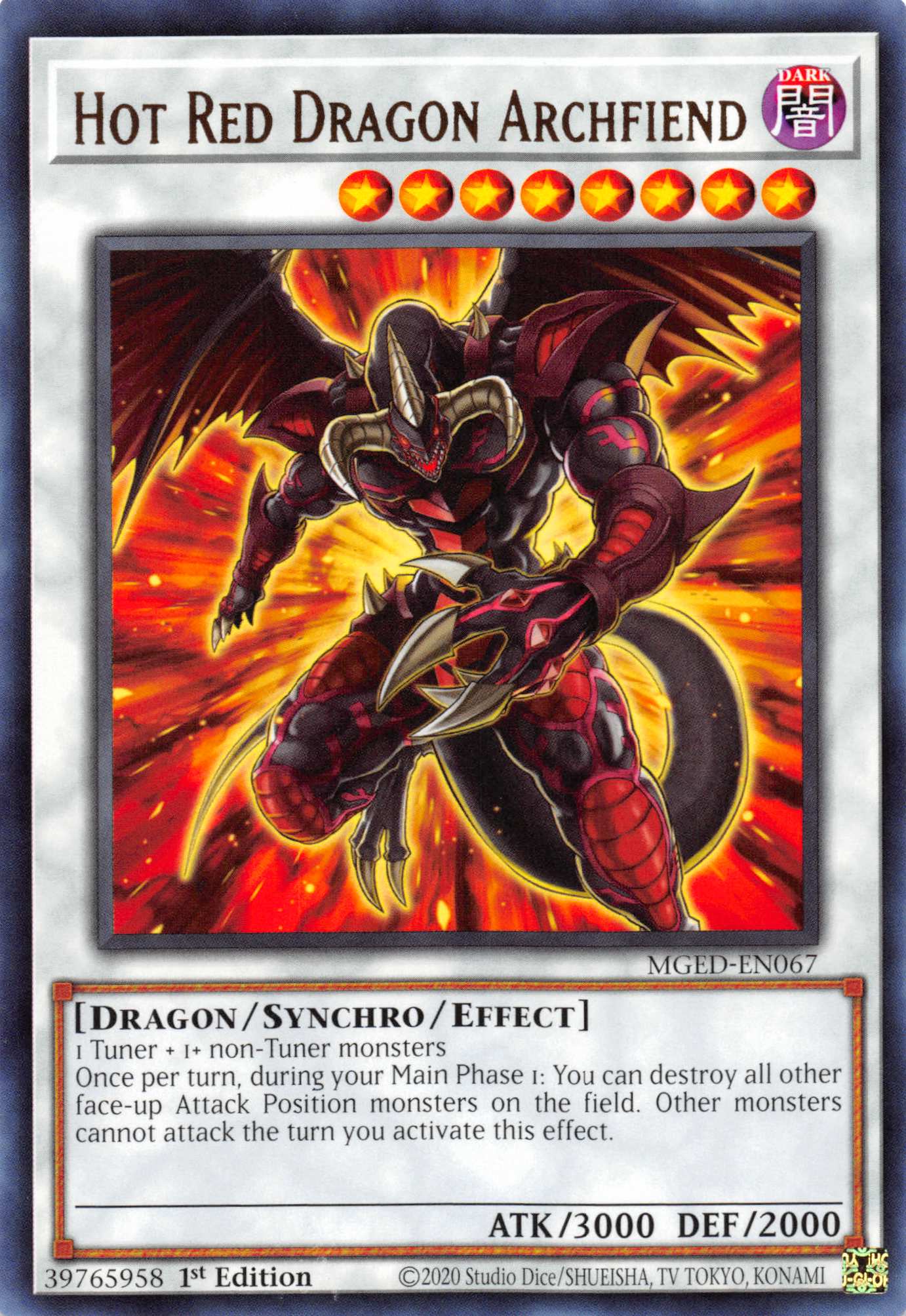 Hot Red Dragon Archfiend [MGED-EN067] Rare | North Game Den